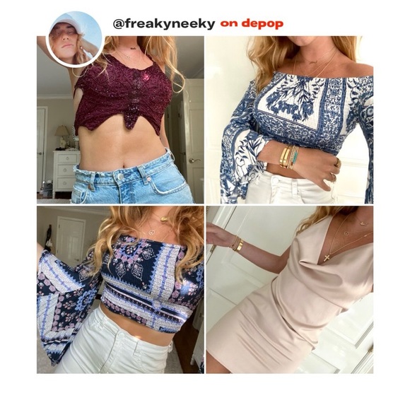 LF FLARE SLEEVE CROP TOP - Picture 4 of 4